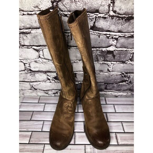 Teva Brown Leather Foxy Side Zip Tall Riding Boots Women Sz 5.5US/36.5EU 1013675 - Picture 4 of 16